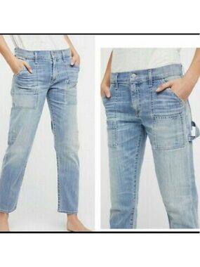 CITIZENS OF HUMANITY Leah 25 Cargo Utility Pockets 27” Waist Light Wash Jeans